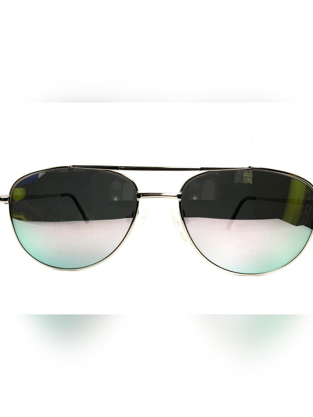 Tasker. Womens Silver Aviator Sunglasses. Opthalmic Small/Med.